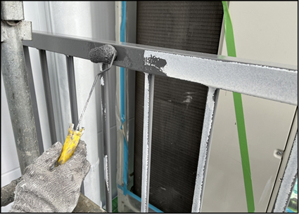 階段、手すり塗装